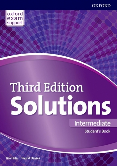 کتاب سولوشن اینترمدیت ( ویرایش سوم ) : Solutions Intermediate 3rd Edition ( کتاب دانش آموز ، کتاب کار و فایل صوتی ) اثر  Paul A. Davies  ناشر Oxford