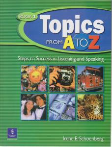 کتاب (1) TOPICS  FROM  ATO Z BOOK,( تاپیکس فرم آ توزد) اثر شونبرگ آیرین