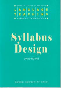کتاب Syllabus design اثر دیوید نونان