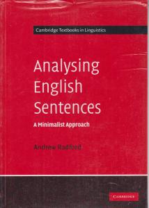 کتاب Analysing english sentences a minimalis approach اثر آندره رادفورد