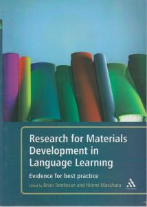کتاب Research fpr materials development in language learning,(ریسرچ فور متریالز دیولوپمنت این لنگوایج لرنینگ) اثر برایان تاملینسون