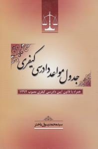 جدول مواعد دادرسی کیفری همراه با قانون آیین دادرسی کیفری مصوب 1392 اثر سیدمحمد رسول باختر