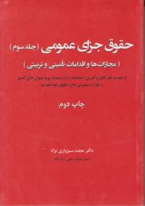 حقوق جزای عمومی (جلد سوم) مجازات ها و اقدمات تامینی و تربیتی اثر حجت سبزواری نژاد