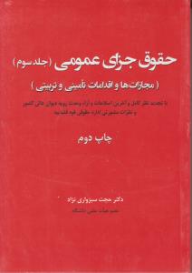 حقوق جزای عمومی (جلد سوم) مجازات ها و اقدمات تامینی و تربیتی اثر حجت سبزواری نژاد