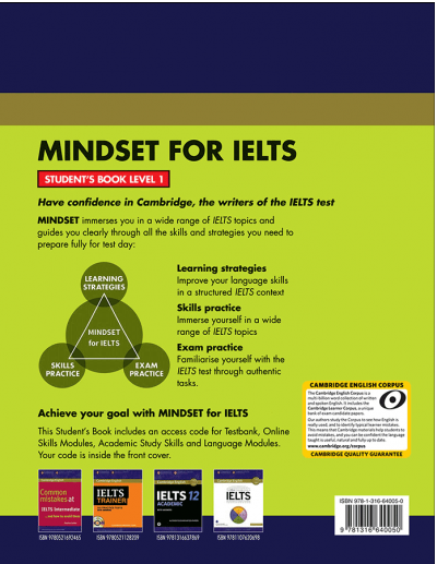 کتاب Cambridge English Mindset For IELTS 1 Student Book + cd , (کمبریج انگلیش مایندست 1) اثر Peter Crosthwaite 