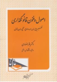 کتاب اصول و فنون قانونگذاری اثر دکتر باقر انصاری نشر دادگستر