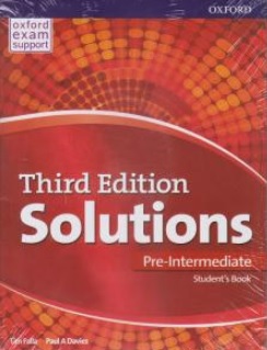 کتاب کتاب سولوشن پری اینترمدیت ( ویرایش سوم ) : Solutions Pre-Intermediate 3rd ( کتاب دانش آموز، کتاب کار و فایل صوتی ) اثر  Paul A. Davies  انتشارات Oxford 