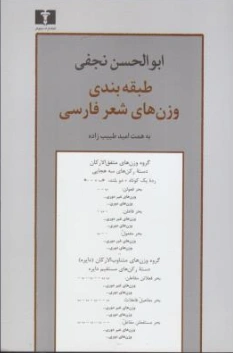 کتاب طبقه بندی وزن های شعر فارسی اثر ابوالحسن نجفی نشر  نیلوفر