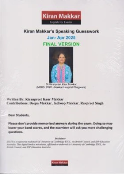 کتاب english for exams kiran makkars speaking guesswork  sep-dec 2025 اثر دکتر کیرانپریت مک کار نشر جنگل