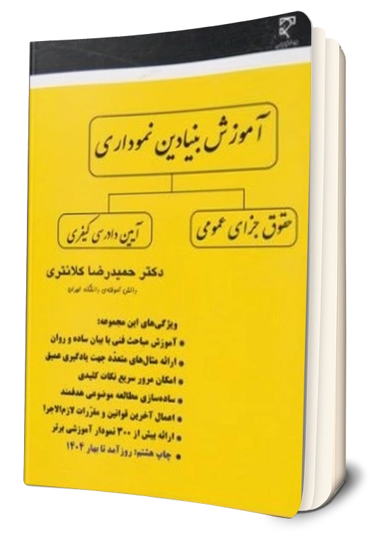 کتاب آموزش بنیادین نموداری ( حقوق جزای عمومی - آیین دادرسی کیفری) اثر حمیدرضا کلانتری نشر میزان 0