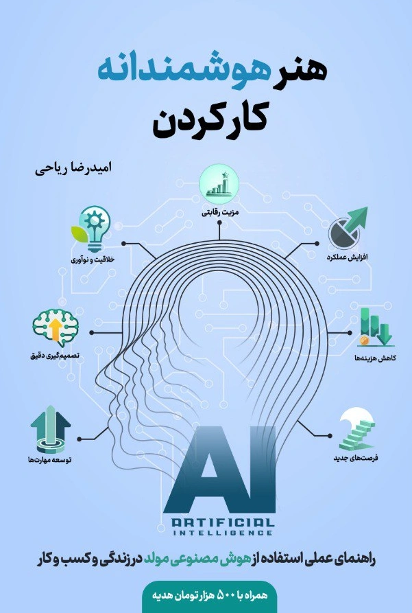 کتاب هنر هوشمندانه کار کردن (راهنمای عملی استفاده از هوش مصنوعی مولد در زندگی و کسب و کار) اثر امیدرضا ریاحی نشر دانش بنیاد