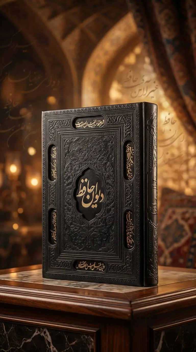 کتاب دیوان حافظ (وزیری، چرم ،قاب کشویی) اثر حافظ شیرازی