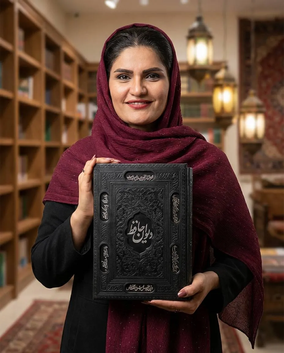 کتاب دیوان حافظ (وزیری، چرم ،قاب کشویی) اثر حافظ شیرازی 0