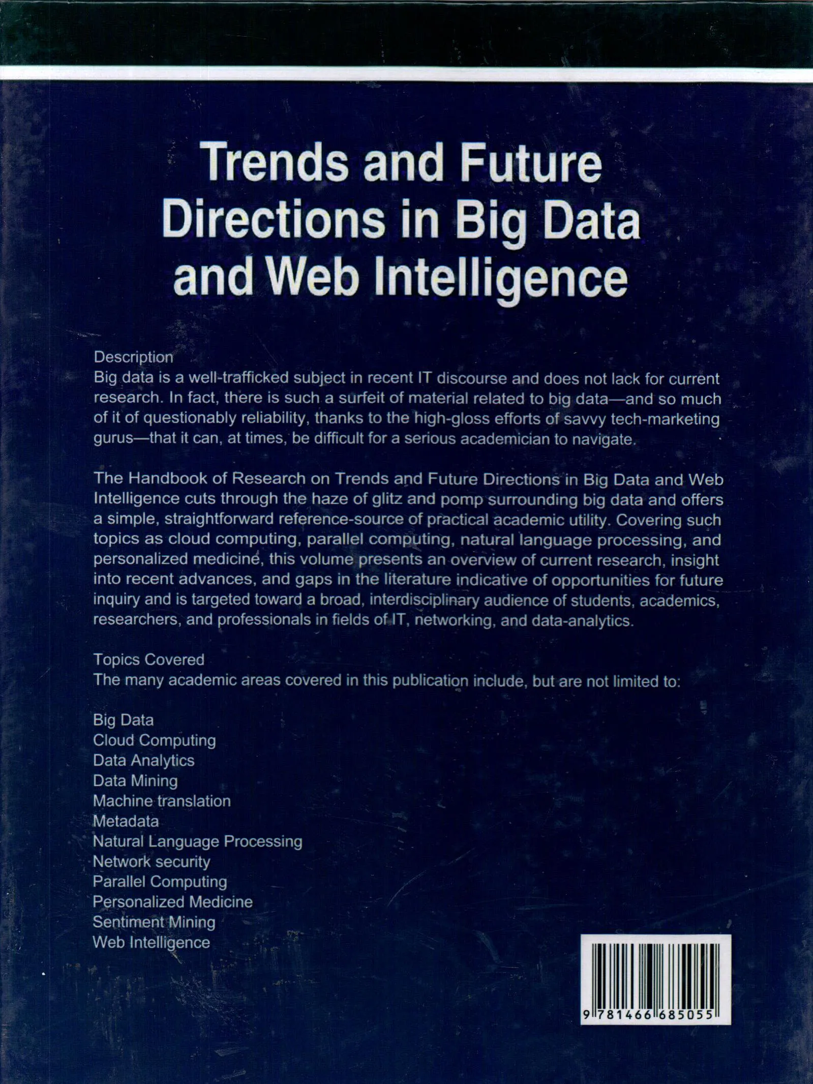 کتاب Handbook of Research on Trends and Future Directions in Big Data and Web Intelligence اثرNoor Zaman, Mohamed Elhassan Seliaman 0