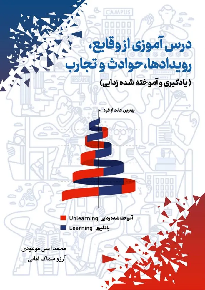 کتاب درس آموزی از وقایع، رویدادها، حوادث و تجارب (یادگیری و آموخته شده زدایی) اثر محمد امین موعودی نشر دانش بنیاد