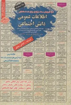 کتاب نمونه آزمون های مستند و پر تکرار برگزار شده استخدامی اطلاعات عمومی و دانش اجتماعی اثر محمد علی ابطحی نشر سازمان سنجش