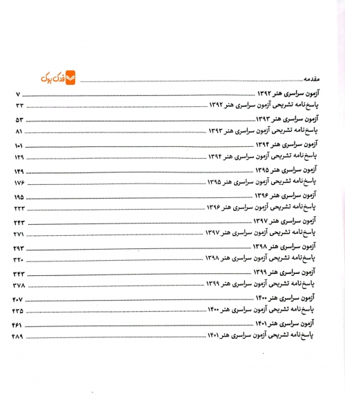 کتاب ده سال کنکور هنر اثر گروه نویسندگان نشر کارنامه کتاب 0