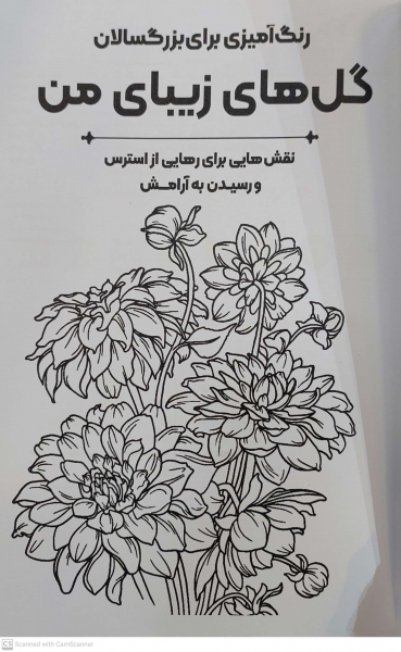 کتاب رنگ آمیزی برای بزرگسالان ( گل های زیبای من ) : نقش هایی برای رهایی از استرس و رسیدن به آرامش اثر محمد مهدی کاظم زاده نشر گام اول 1