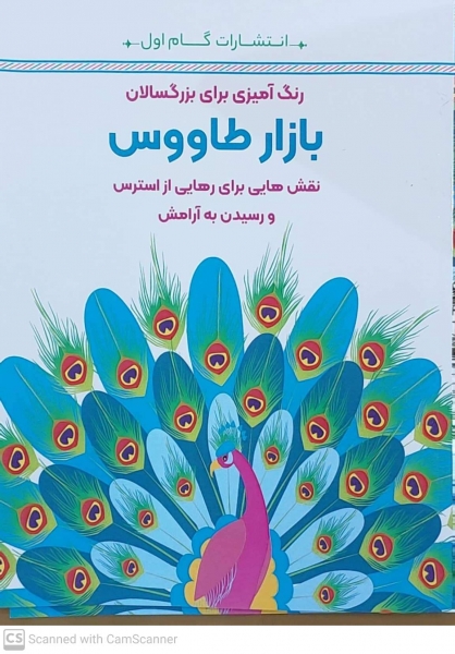 کتاب رنگ آمیزی برای بزرگسالان ( بازار طاووس ) : نقش هایی برای رهایی از استرس و رسیدن به آرامش اثر محمد مهدی کاظم زاده ناشر گام اول