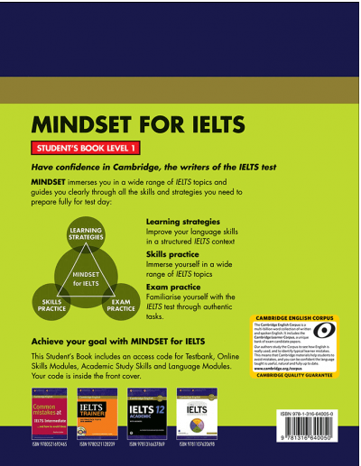 کتاب Cambridge English Mindset For IELTS 1 Student Book + cd , (کمبریج انگلیش مایندست 1) اثر Peter Crosthwaite  0